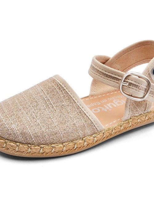 Espadrilles conguitos hebilla hilo oro - Kiabi Espadrilles conguitos hebilla hilo oro - Kiabi