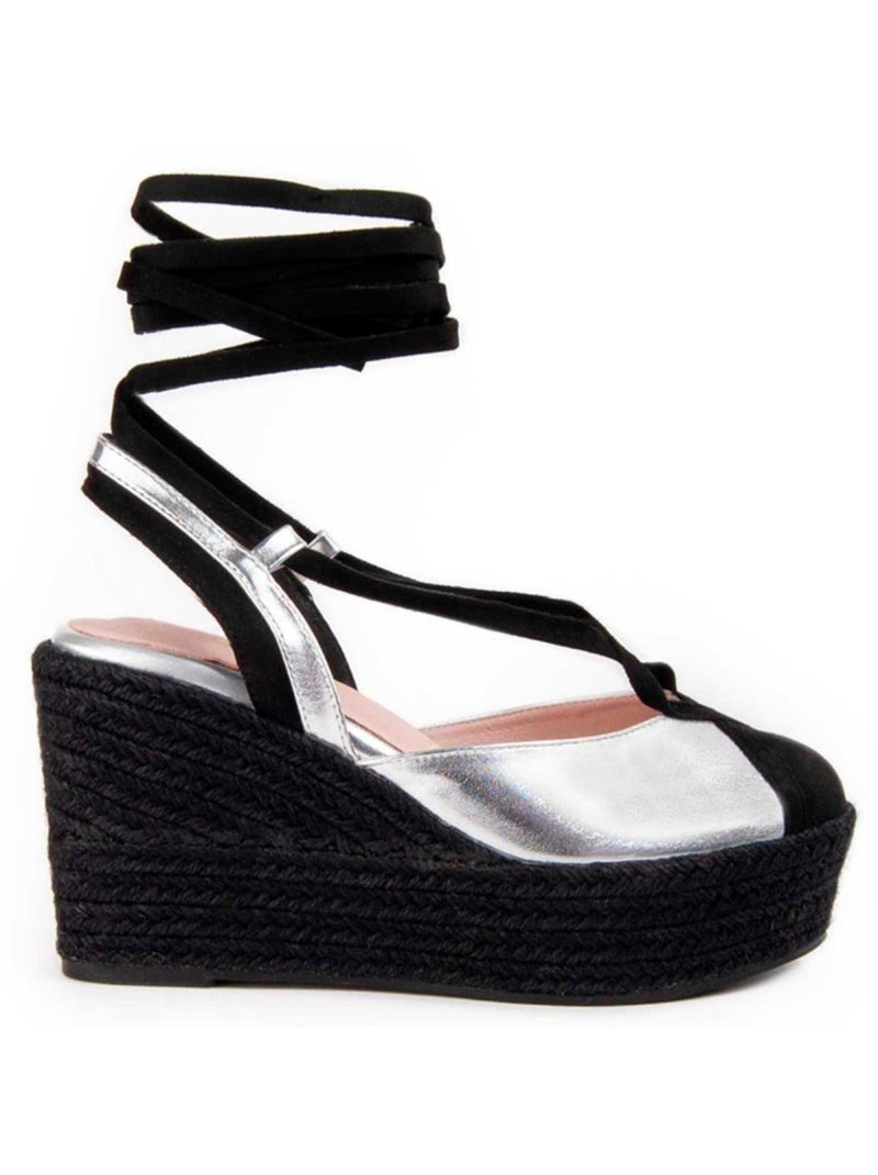 Espadrilles De Sparte Matériau Synthétique Montevita Argent - Kiabi