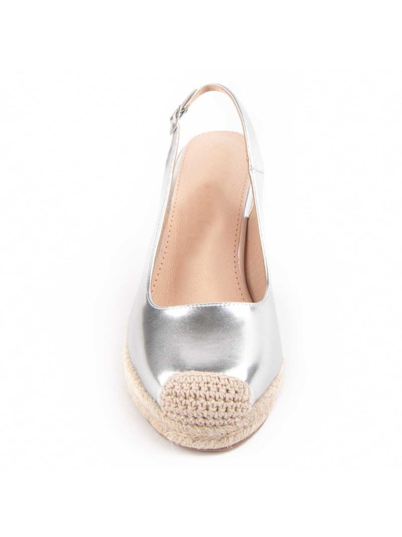 Espadrilles De Sparte Matériau Synthétique Montevita Argent - Kiabi