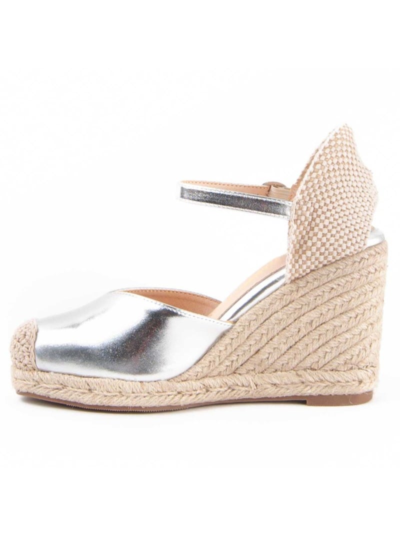 Espadrilles De Sparte Matériau Synthétique Montevita Argent - Kiabi