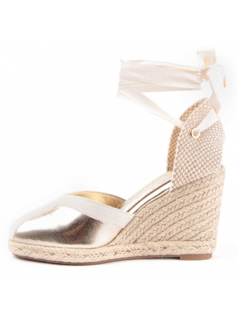 Espadrilles De Sparte Matériau Synthétique Montevita Doré/or - Kiabi