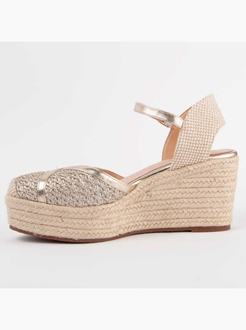 Espadrilles De Sparte Matériau Synthétique Montevita Doré/or - Kiabi