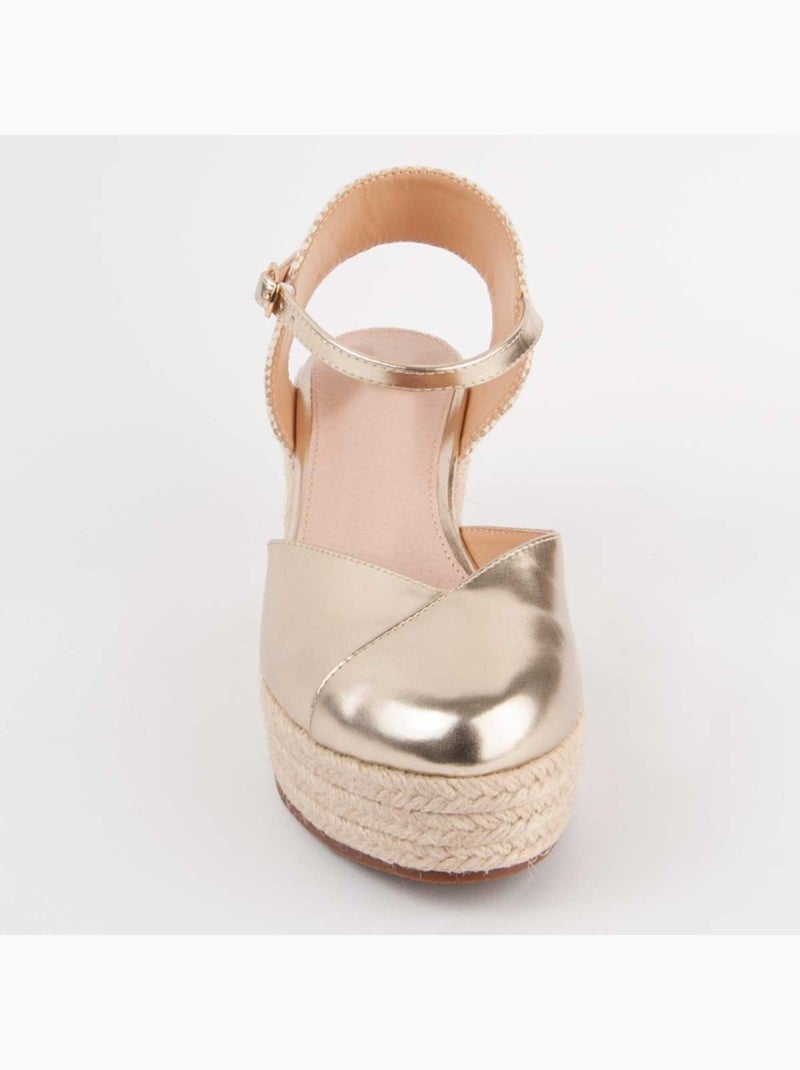 Espadrilles De Sparte Matériau Synthétique Montevita Doré/or - Kiabi