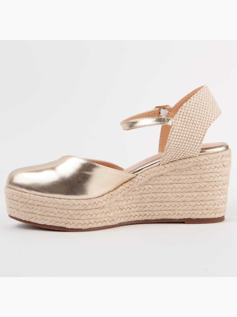 Espadrilles De Sparte Matériau Synthétique Montevita Doré/or - Kiabi