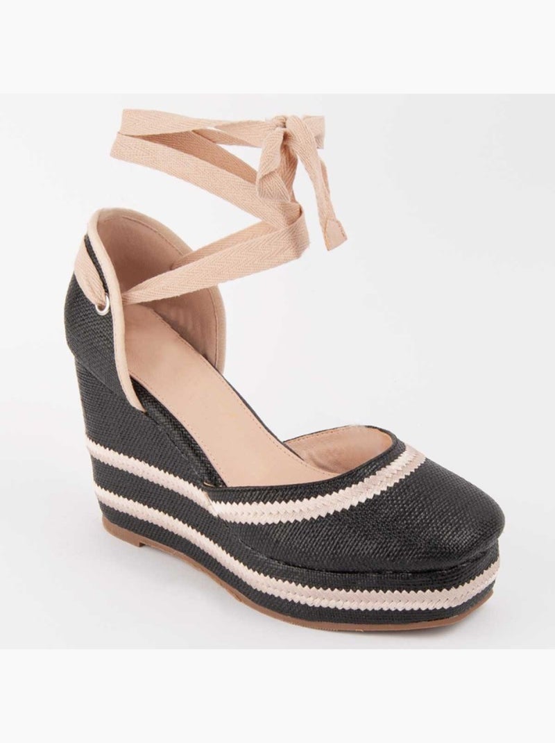 Espadrilles De Sparte Matériau Synthétique Montevita Noir - Kiabi