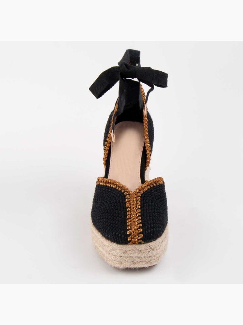 Espadrilles De Sparte Matériau Synthétique Montevita Noir - Kiabi