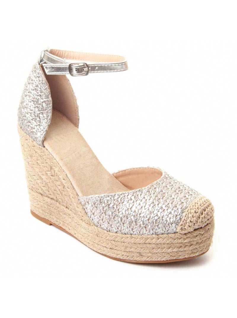 Espadrilles De Sparte Matériel Synthétique Montevita Argent - Kiabi