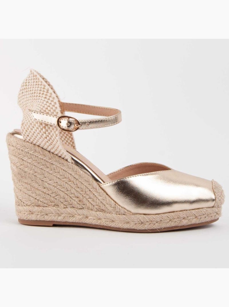 Espadrilles De Sparte Matériel Synthétique Montevita Doré/or - Kiabi