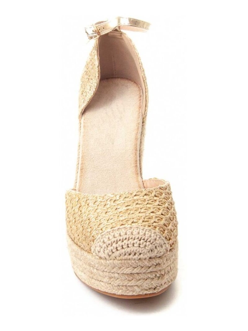 Espadrilles De Sparte Matériel Synthétique Montevita Doré/or - Kiabi
