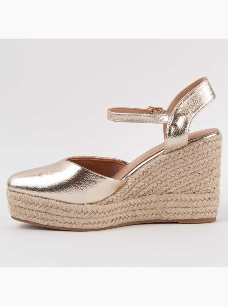 Espadrilles De Sparte Matériel Synthétique Montevita Doré/or - Kiabi