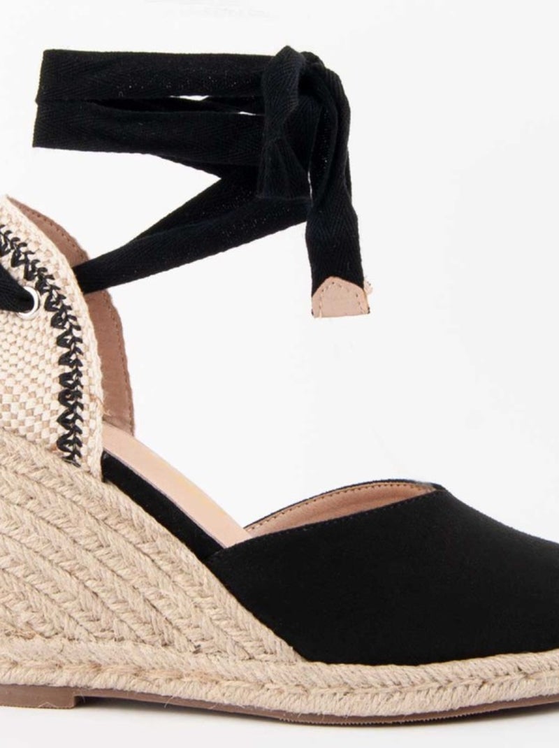 Espadrilles De Sparte Matériel Synthétique Montevita Noir - Kiabi