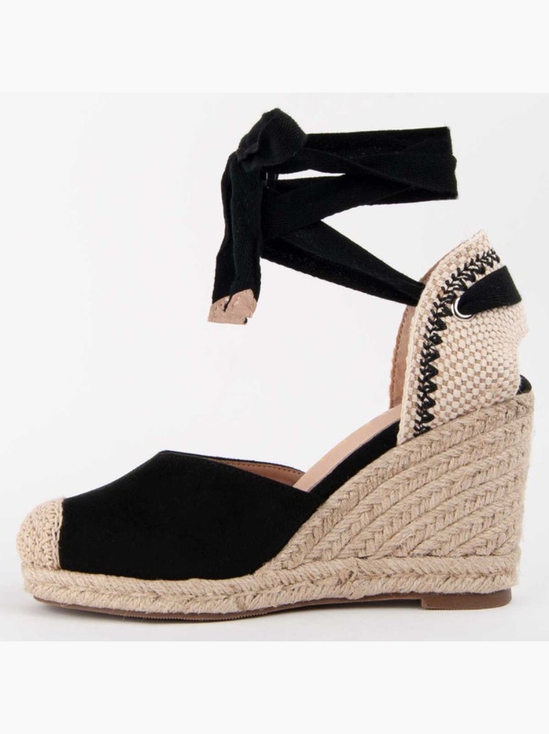 Espadrilles De Sparte Matériel Synthétique Montevita Noir - Kiabi