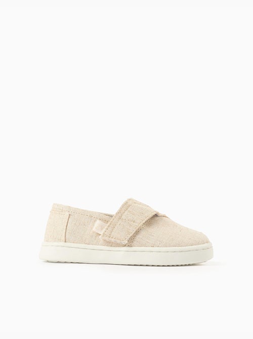 Espadrilles en lin avec fermeture à scratch - Kiabi