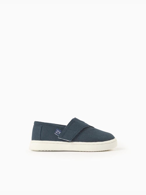 Espadrilles en lin avec fermeture à scratch - Kiabi