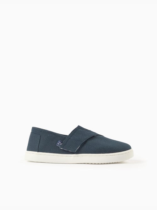 Espadrilles en lin avec fermeture à scratch - Kiabi