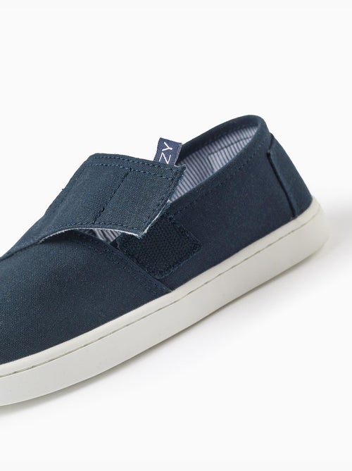 Espadrilles en lin avec fermeture à scratch - Kiabi