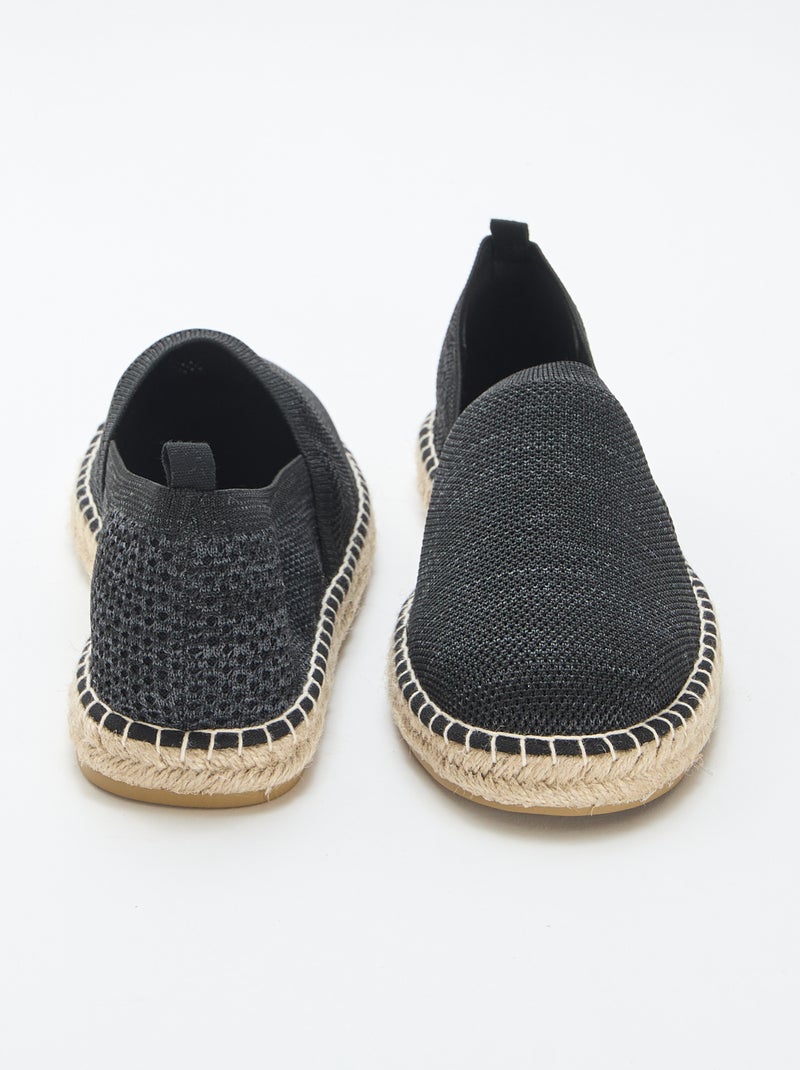 Espadrilles en mesh Noir - Kiabi