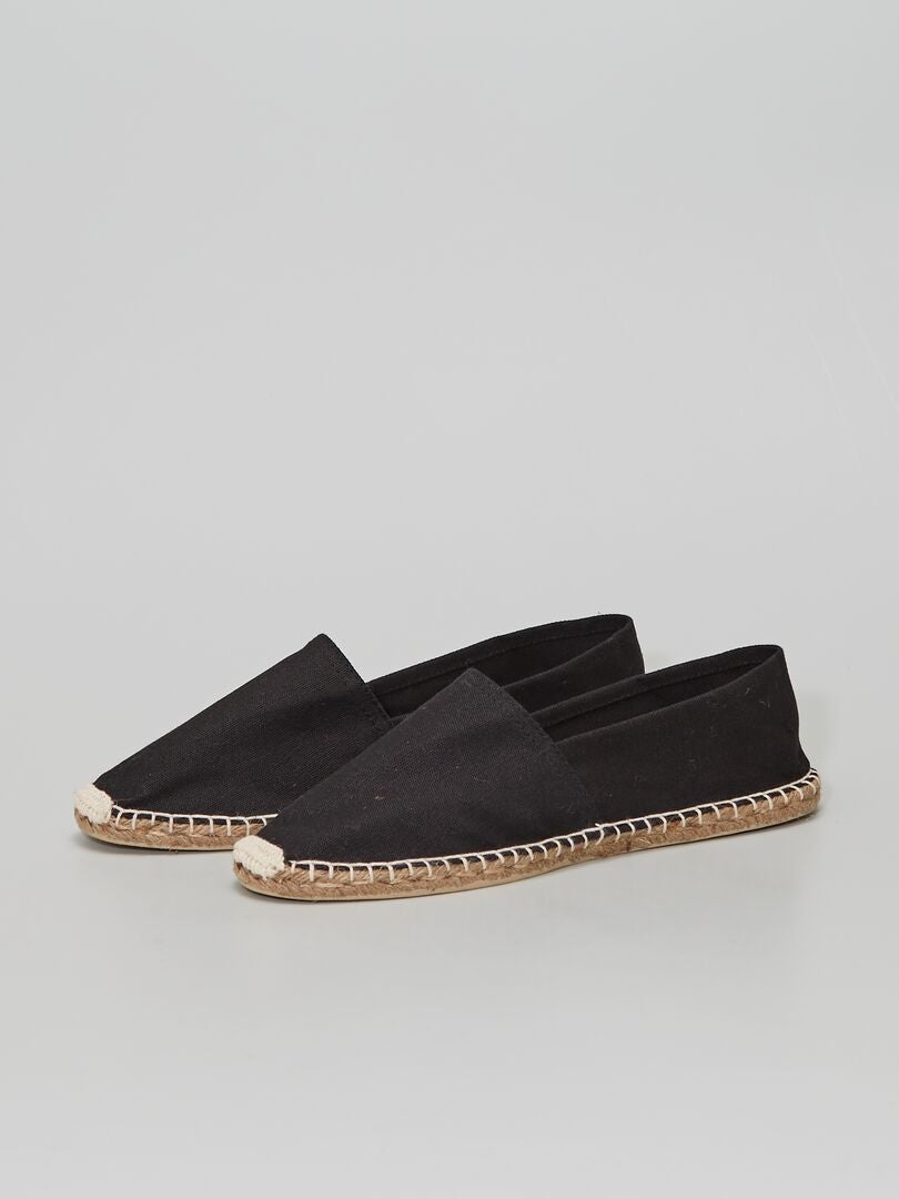 Espadrilles en toile noir - Kiabi
