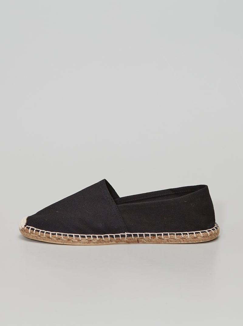 Espadrilles en toile noir - Kiabi