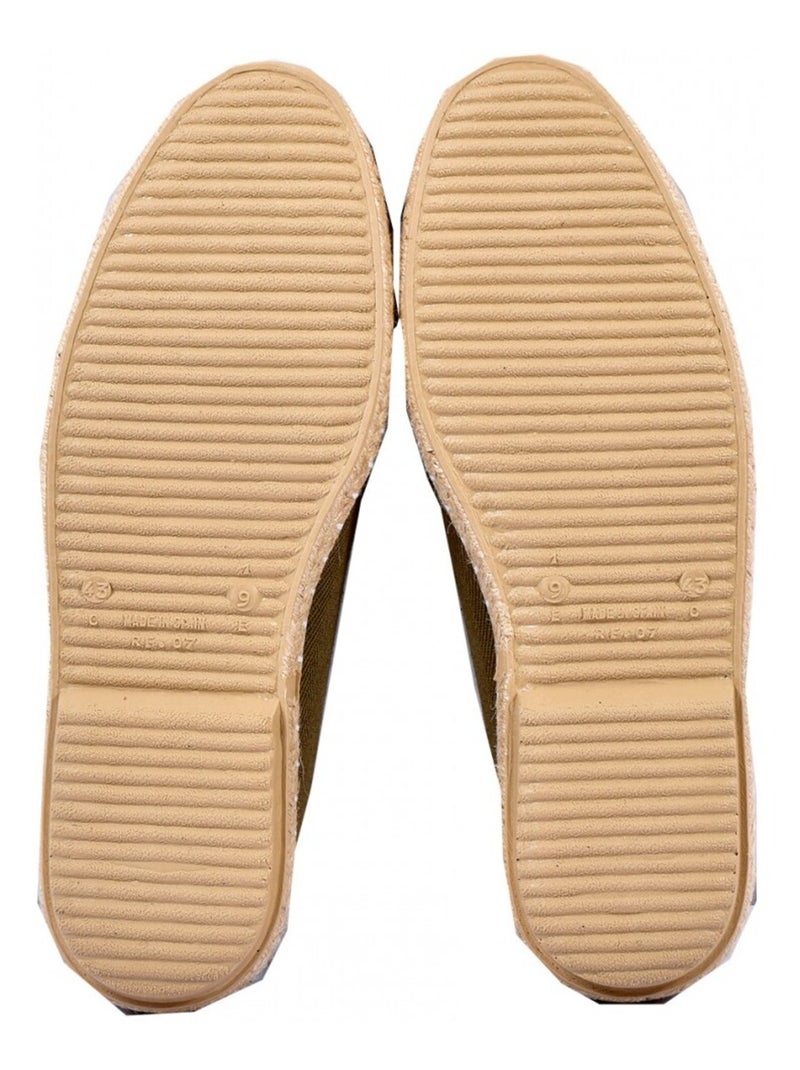 Espadrilles en toile semelle antidérapante Kaki - Kiabi