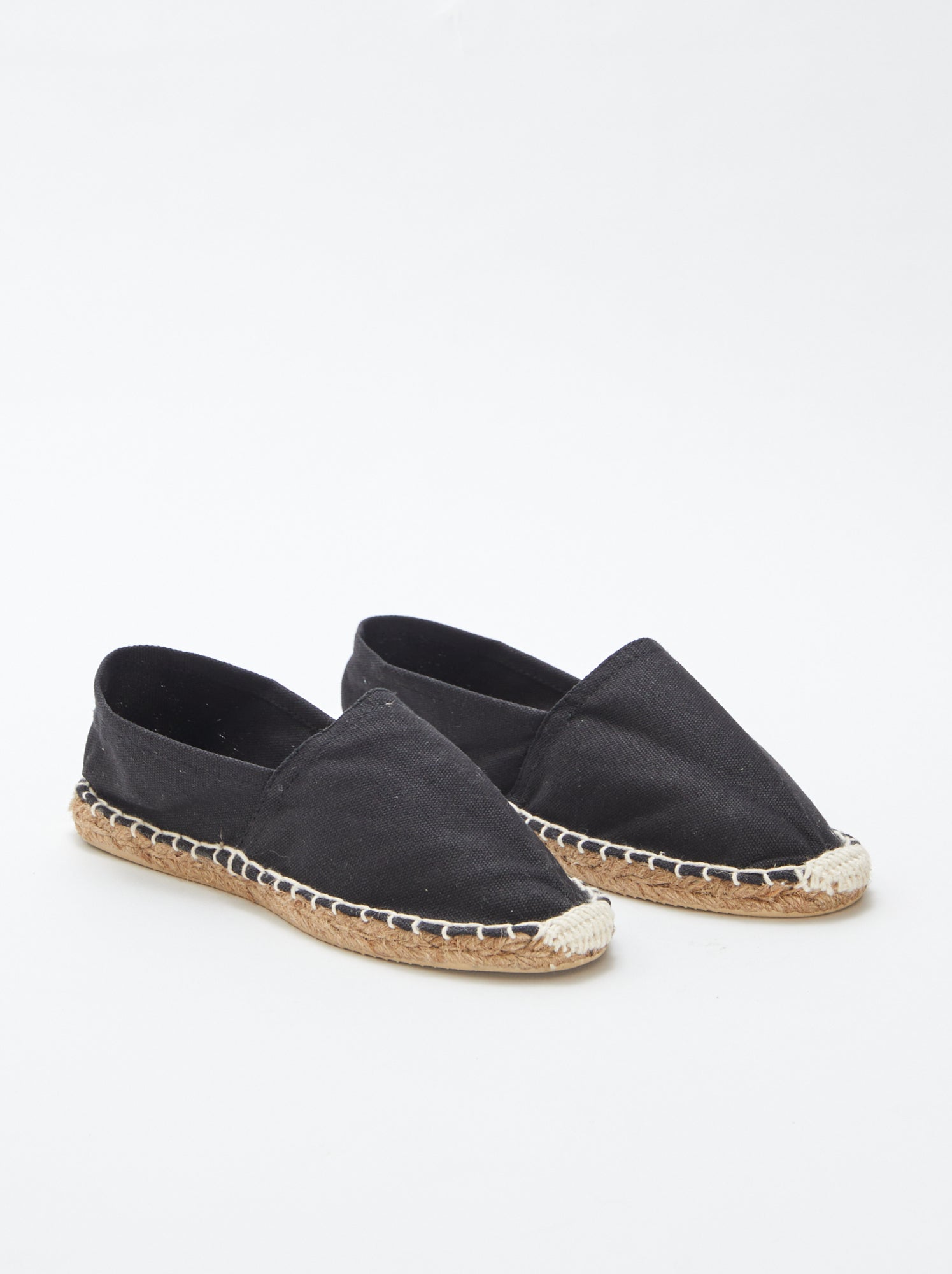 Espadrilles en toile unies - noir - Femme - 9.00€ - Kiabi