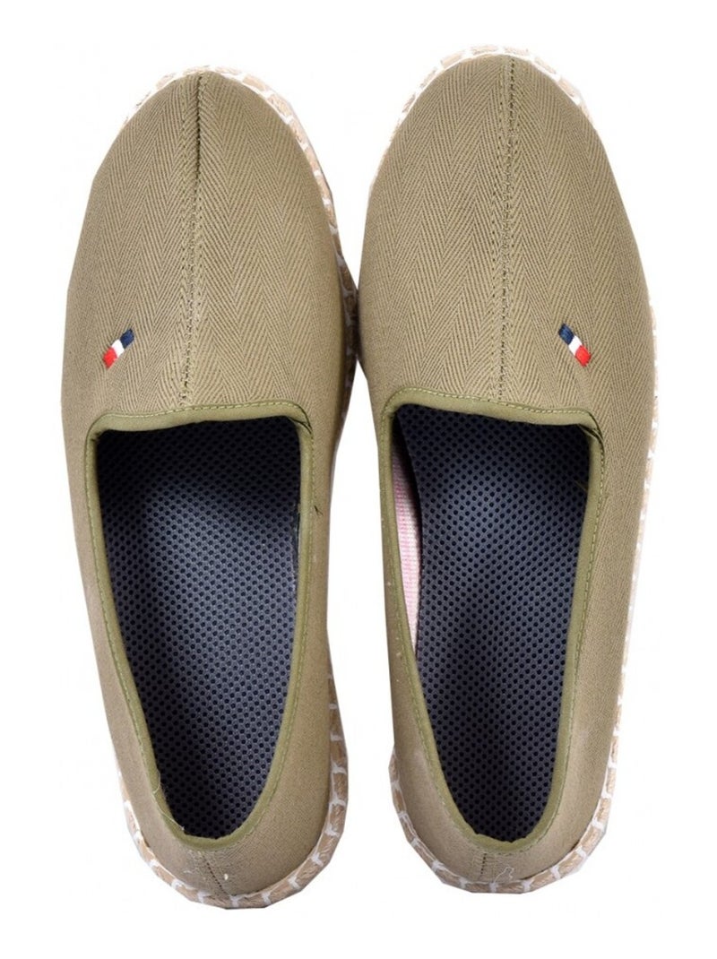 Espadrilles in canvas met antislip zool Kaki - Kiabi