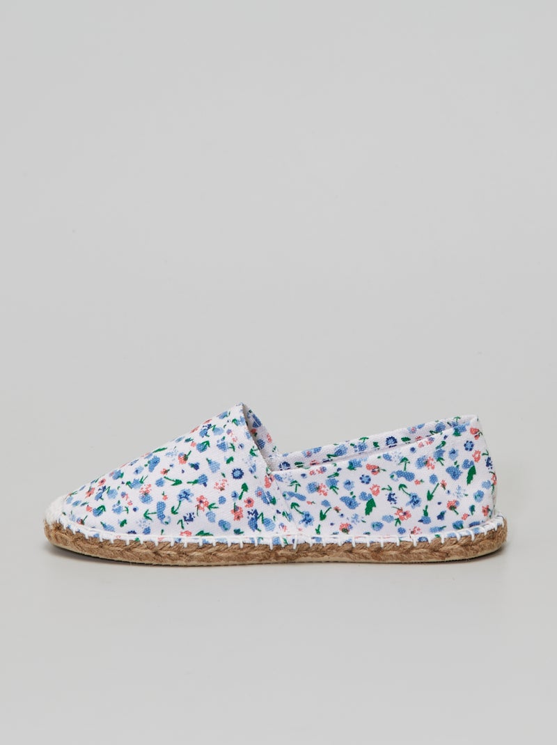 Espadrilles met bloemenprint BLAUW - Kiabi