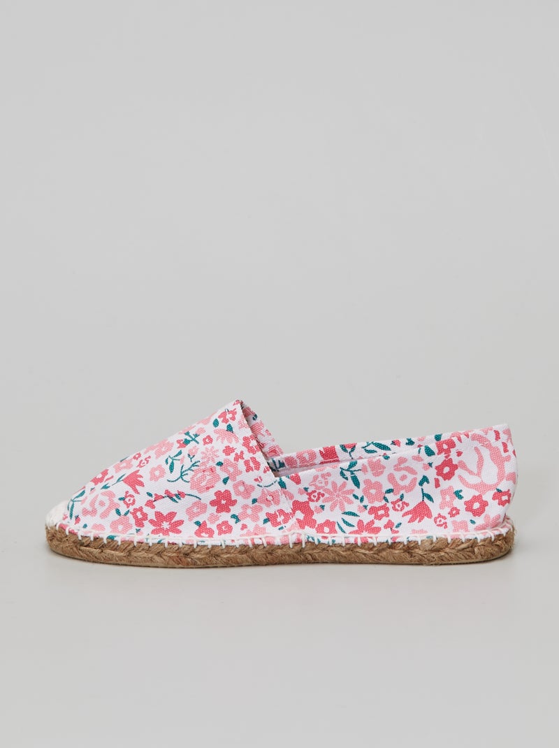 Espadrilles met bloemenprint roze - Kiabi