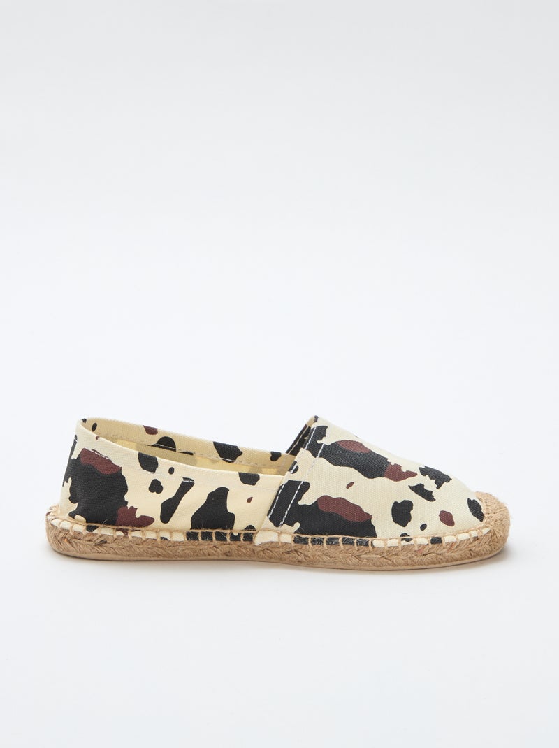 Espadrilles met print Bruin - Kiabi