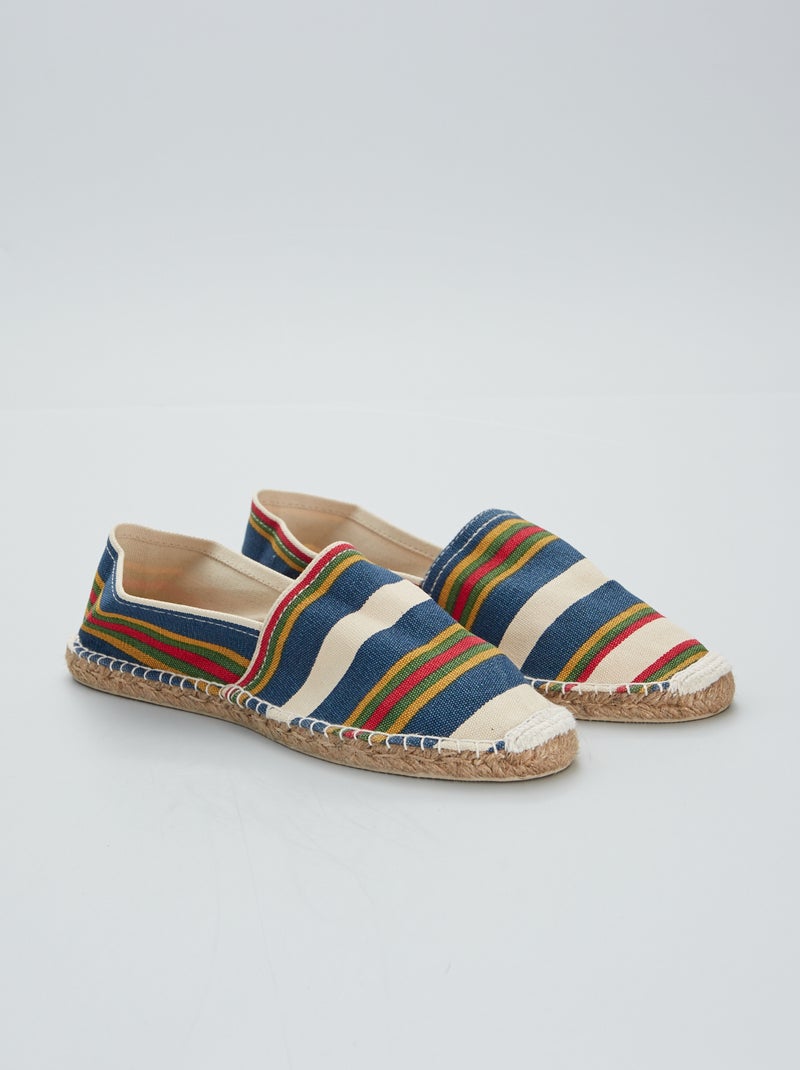 Espadrilles rayées Beige - Kiabi