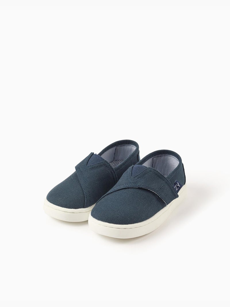 Espadrilles van linnen met klittenbandsluiting Blauw Blauw - Kiabi