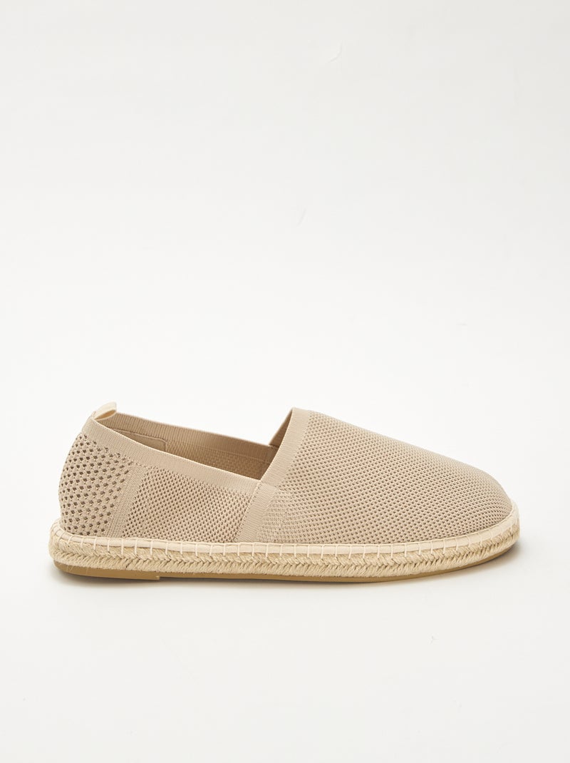 Espadrilles van mesh Biege - Kiabi