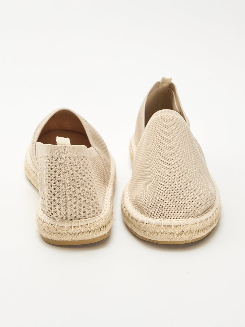 Espadrilles van mesh Biege - Kiabi