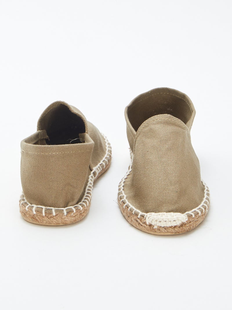 Espadrilles van mesh Kaki - Kiabi