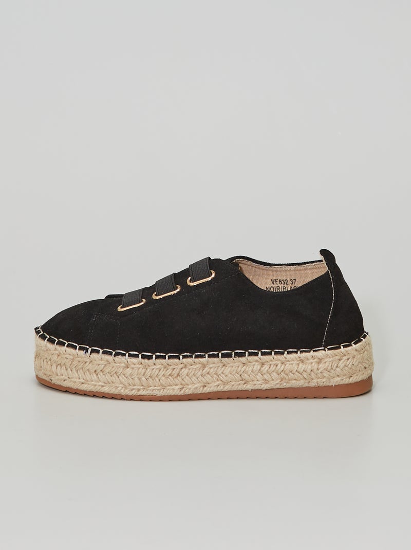 Espadrilles van suedine ZWART - Kiabi
