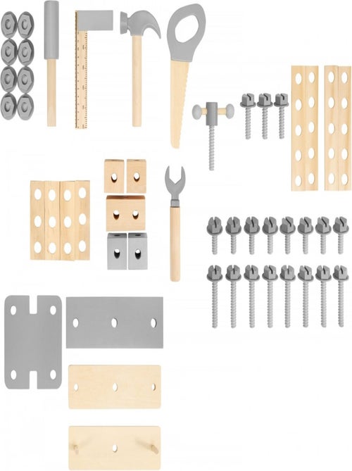 Établi bricolage xxl bois 50 pièces avec ceinture mamabrum - Kiabi Établi bricolage xxl bois 50 pièces avec ceinture mamabrum - Kiabi