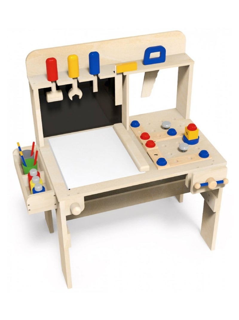 Établi de bricolage bois enfant avec ceinture outils mamabrum N/A - Kiabi