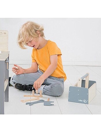 Établi enfant en bois + accessoires de bricolage ROBA
