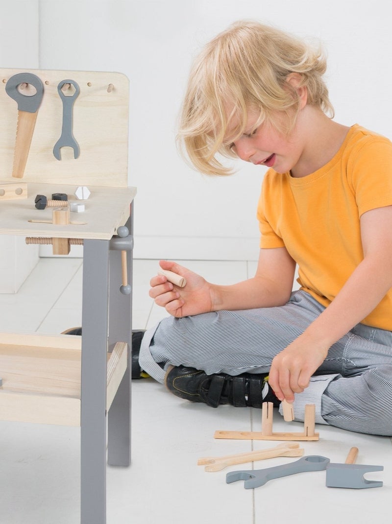 Établi enfant en bois + accessoires de bricolage ROBA Bois naturel - Kiabi