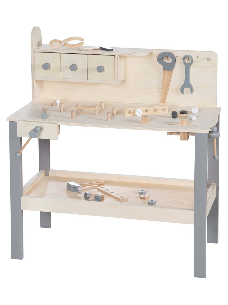 Établi enfant en bois + accessoires de bricolage ROBA Bois naturel - Kiabi