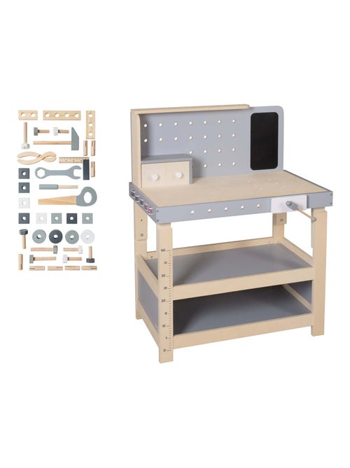 Établi enfant en bois ajustable en hauteur + 38 accessoires  ROBA - Kiabi