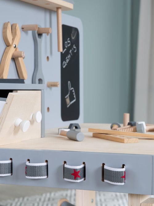 Établi enfant en bois ajustable en hauteur + 38 accessoires  ROBA - Kiabi