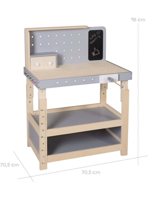 Établi enfant en bois ajustable en hauteur + 38 accessoires  ROBA - Kiabi