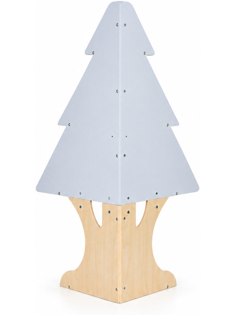 Etagere d'angle enfant arbre bois et gris rangement jouets mamabrum Marron - Kiabi