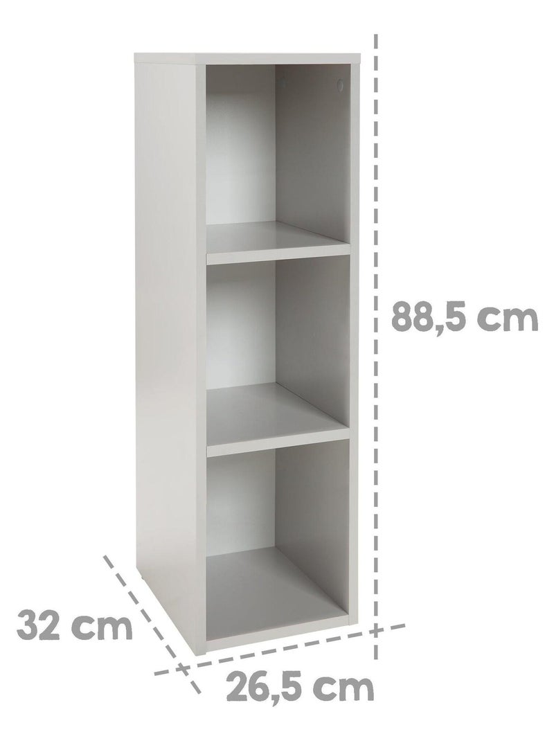 Étagère de rangement 3 cases pour chambre enfant - ROBA Gris clair - Kiabi