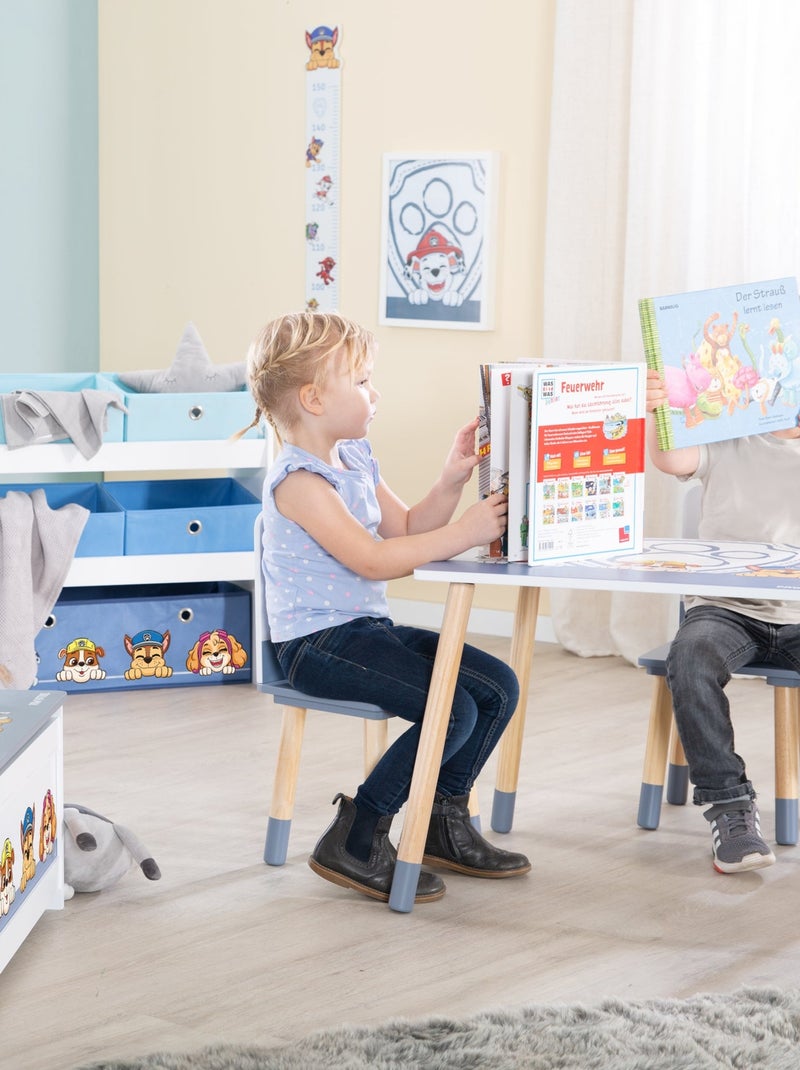 Étagère de rangement jouets avec 5 boites en toile 'Roba Paw Patrol' Blanc Bleu Gris - Kiabi