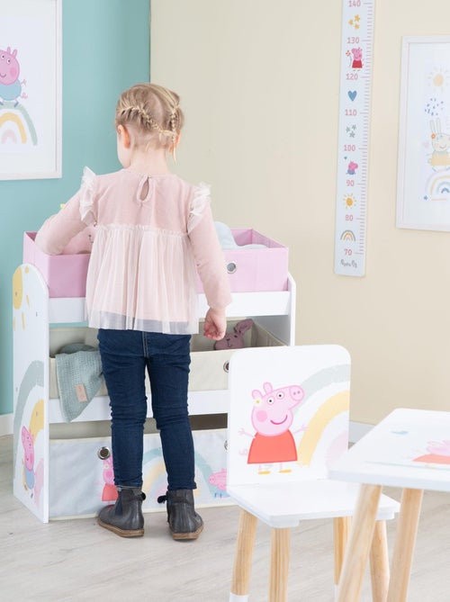 Étagère de rangement jouets avec 5 boites en toile 'Roba Peppa Pig' - Kiabi