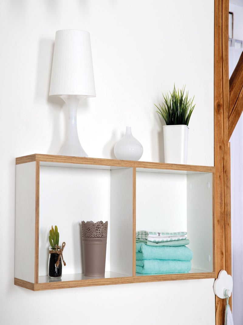 Étagère murale 2 niches pour chambre enfant 'Finn' - ROBA Blanc - Kiabi