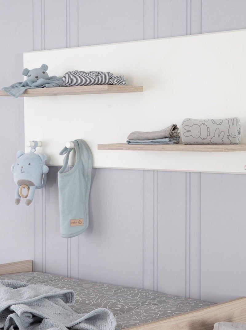 Étagère murale 2 tablettes et 2 patères 'Felicia' - ROBA Blanc - Kiabi