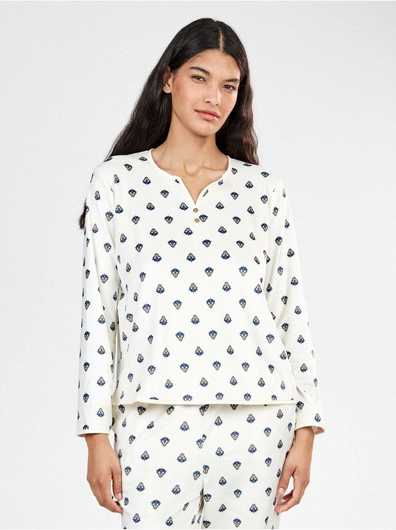Etnisch gedrukt overhemd pyjama Multicolor - Kiabi